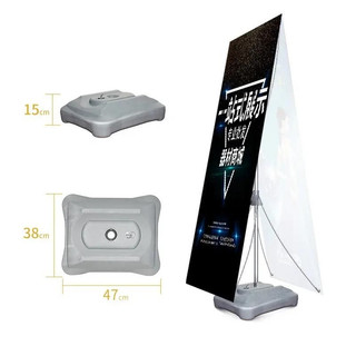 Standee x đế nước cản gió 2 mặt tăng giảm kích thước dạng đế vuông - swt60