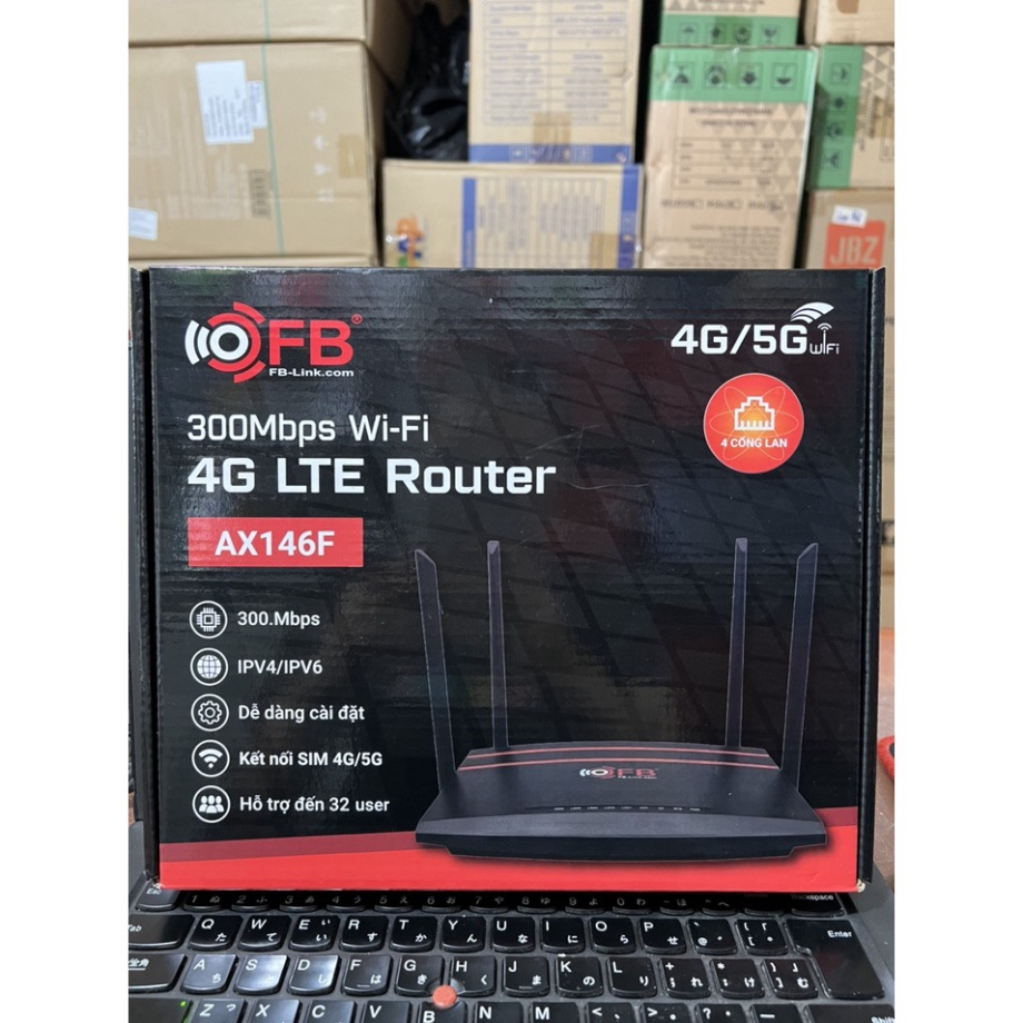 Router Wifi 4G - 5G LTE FB-Link AX146F (4 anten, 32 user, 4 LAN)
