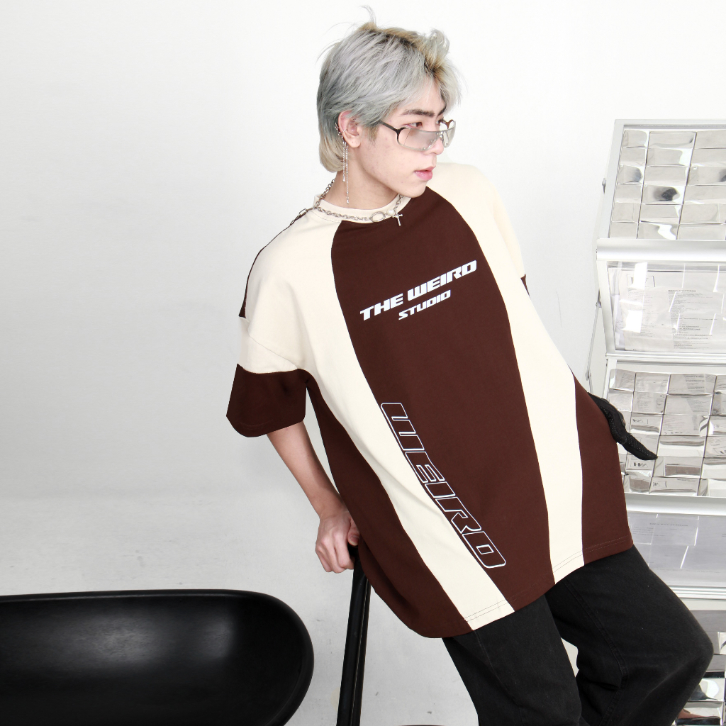 LOCAL BRAND Áo thun The Weird Phong Cách Unisex Form Rộng ATK766