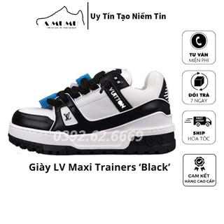 Giày thể thao sneaker giày lv maxi trainers ‘black’2023 bản cao cấp