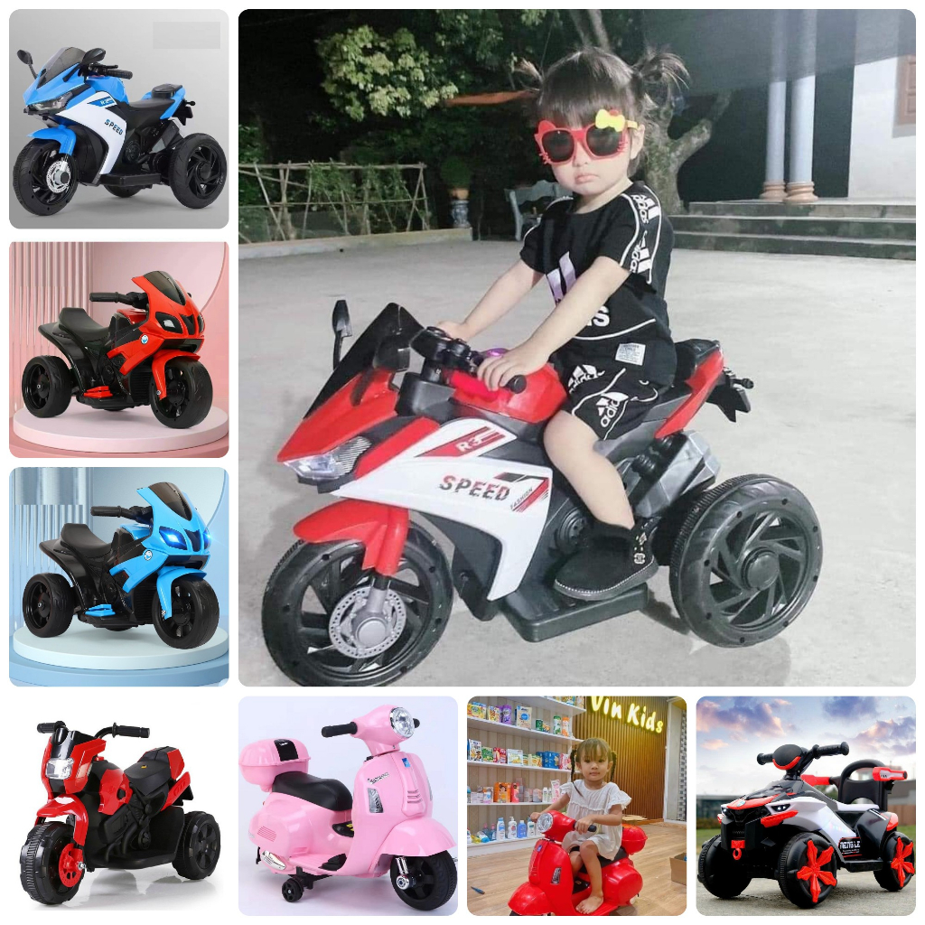 [xả hàng] XE MÁY ĐIỆN TRẺ EM CAO CẤP CÓ NHẠC, ĐÈN...