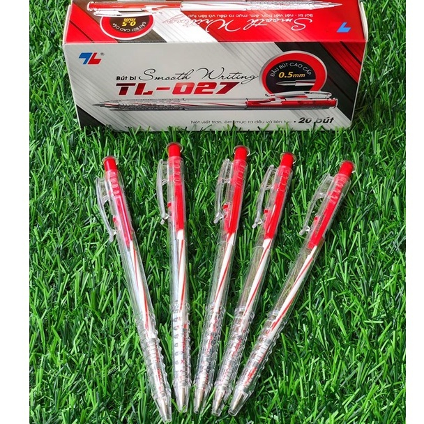 Hộp 20 chiếc bút bi thiên long 027 - 023 đủ màu.