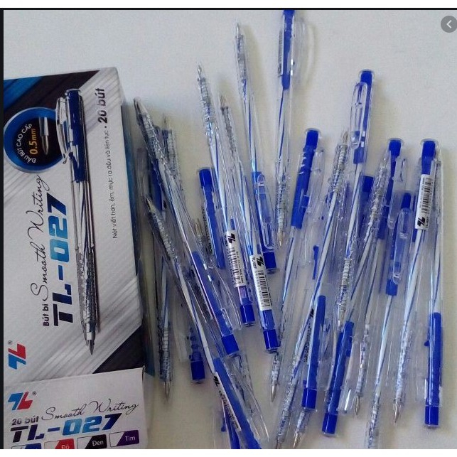 Hộp 20 chiếc bút bi thiên long 027 - 023 đủ màu.