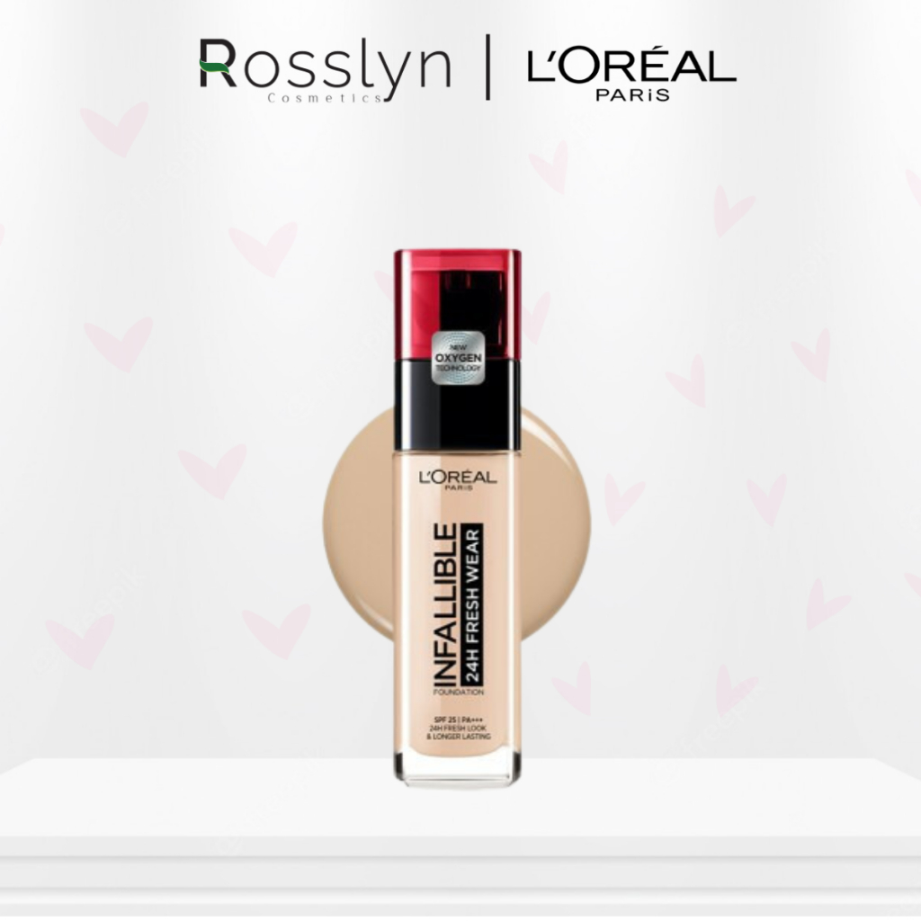 Kem Nền L'Oreal Paris Infallible 24h Fresh Wear Liquid Foundation Mịn Nhẹ Lâu Trôi 30ml Rosslyn