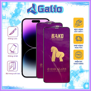 Kính cường lực baiko tím esd iphone 15 12 pro 13 pro 14 pro max xr 11 7plus 8plus 14plus 13pro max 11pro max 12pro max