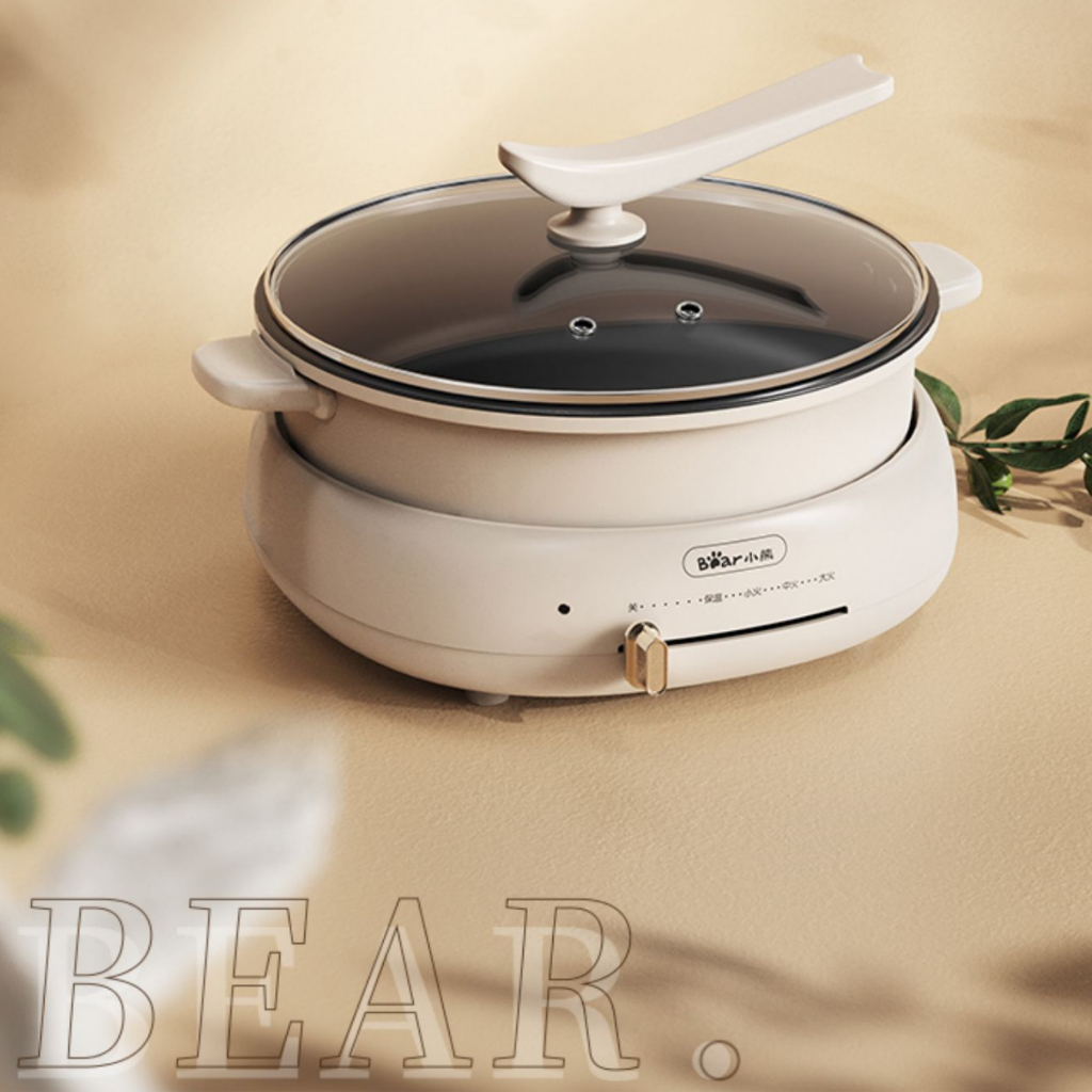 BẢO HÀNH 12 THÁNG - Nồi lẩu Bear tách đáy 2 ngăn đa chức năng DHG-C40T1