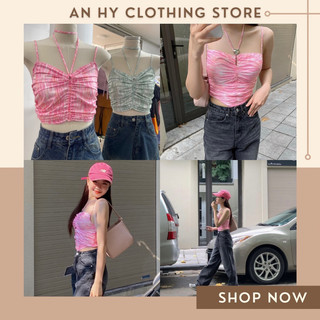 🧸seci top🎀áo dây nhún loang