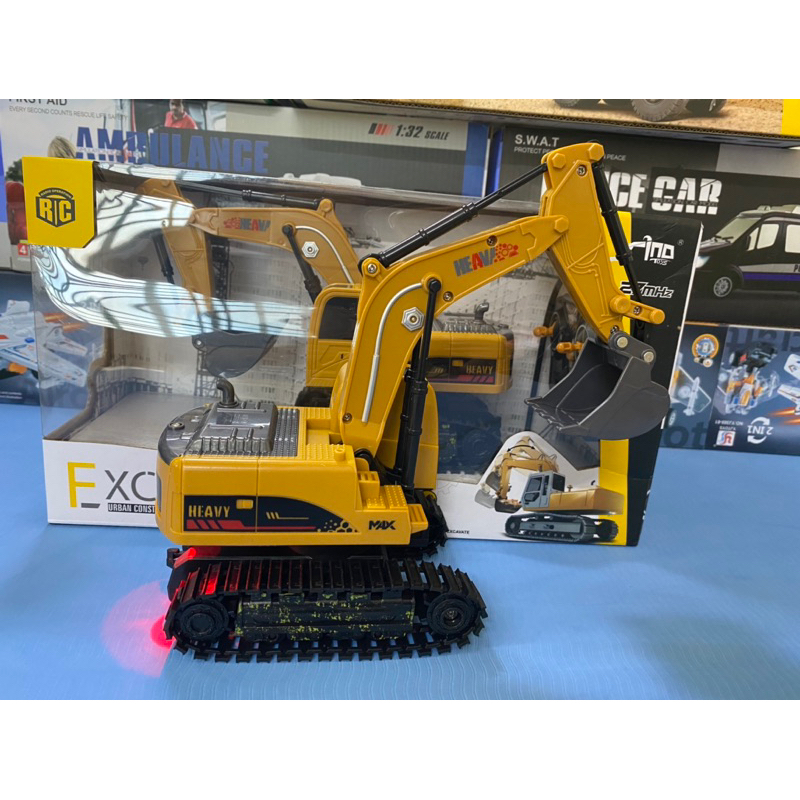 Xe Múc, Xe Máy Xúc Điều Khiển Từ Xa Cuốc Cát Bánh Xích Sạc Pin - Động Cơ Mạnh Mẽ Di Chuyển 5 Kênh Cho Bé