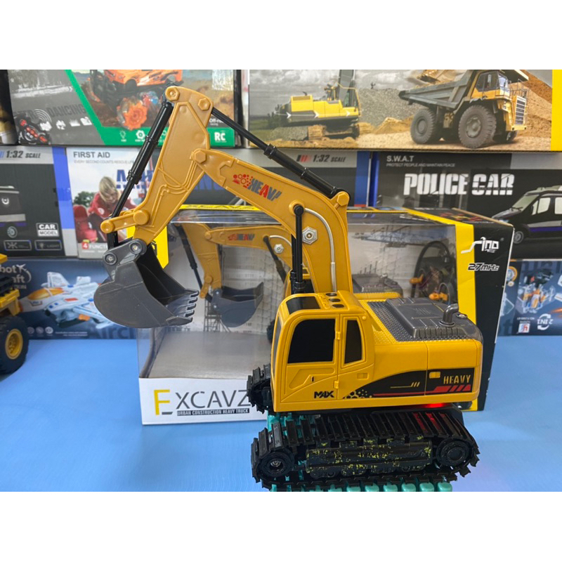Xe Múc, Xe Máy Xúc Điều Khiển Từ Xa Cuốc Cát Bánh Xích Sạc Pin - Động Cơ Mạnh Mẽ Di Chuyển 5 Kênh Cho Bé