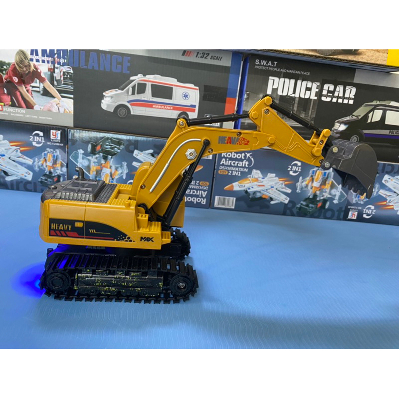 Xe Múc, Xe Máy Xúc Điều Khiển Từ Xa Cuốc Cát Bánh Xích Sạc Pin - Động Cơ Mạnh Mẽ Di Chuyển 5 Kênh Cho Bé