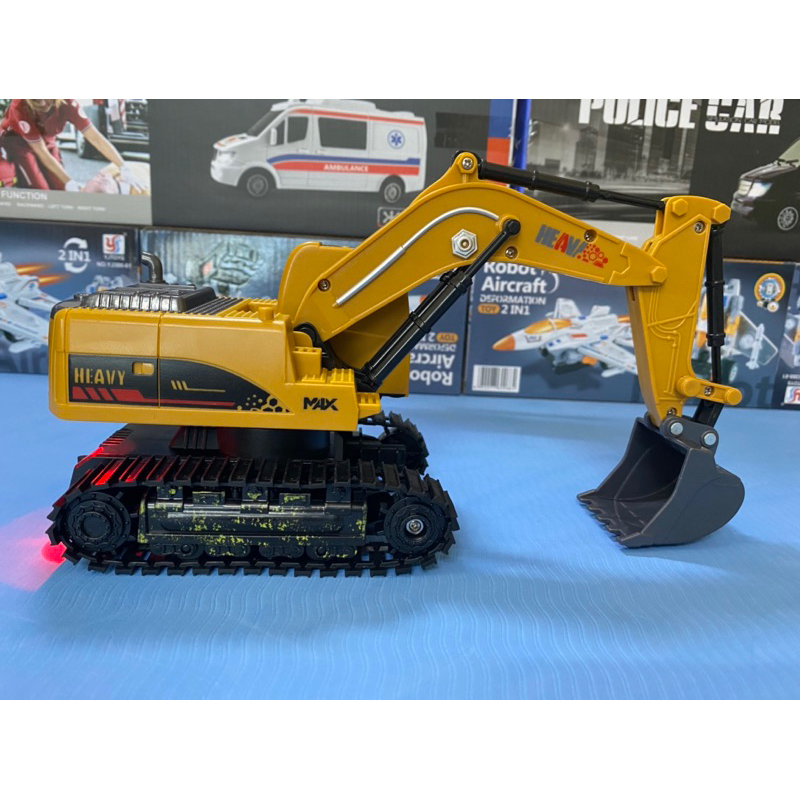 Xe Múc, Xe Máy Xúc Điều Khiển Từ Xa Cuốc Cát Bánh Xích Sạc Pin - Động Cơ Mạnh Mẽ Di Chuyển 5 Kênh Cho Bé