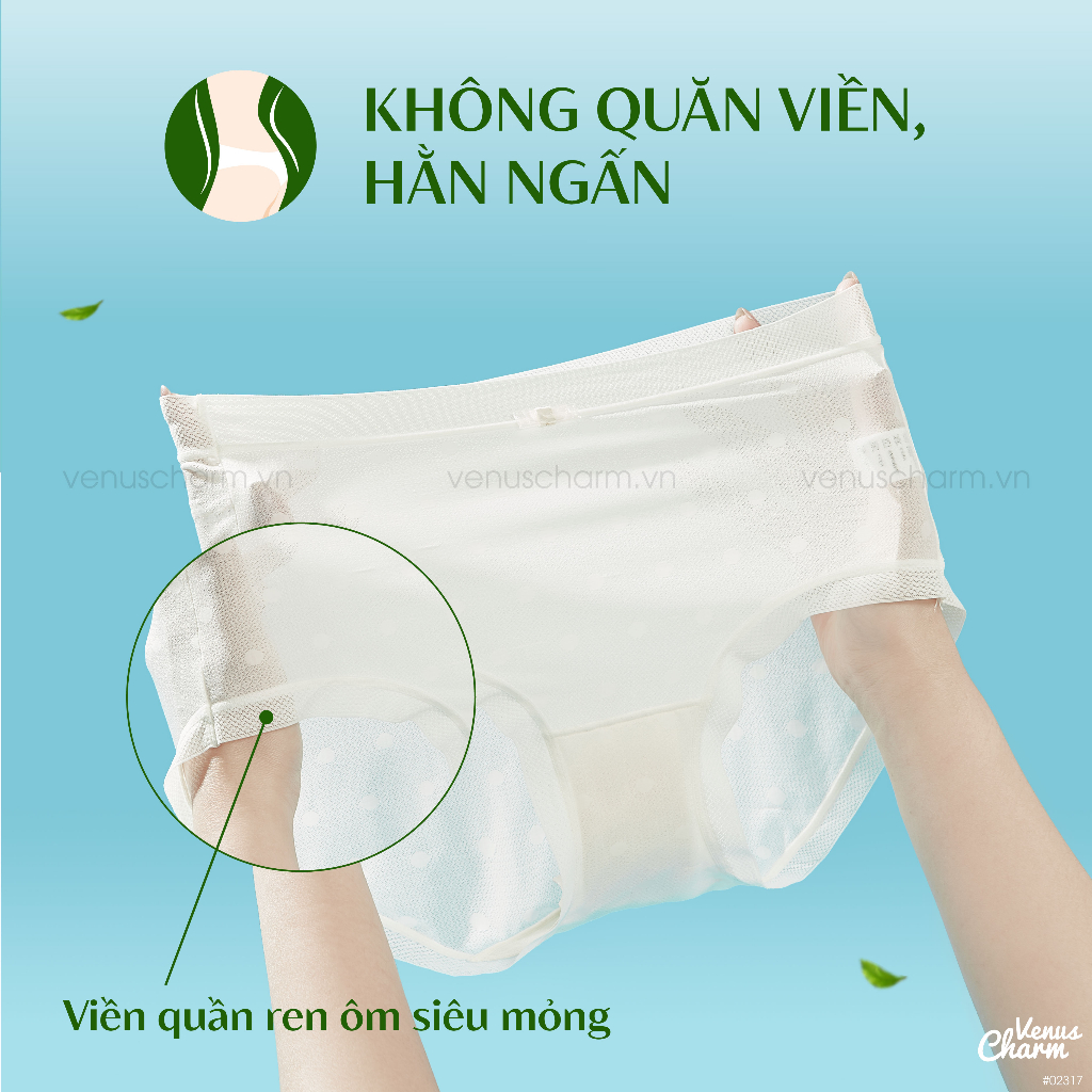 Quần lót nữ freesize sợi bạch đàn lành tính kháng khuẩn Venus Charm 02317