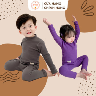Bộ quần áo cổ lọ dài tay cao cấp cho bé trai bé gái, chất borip mềm mịn mát mặc mùa đông 5-18kg
