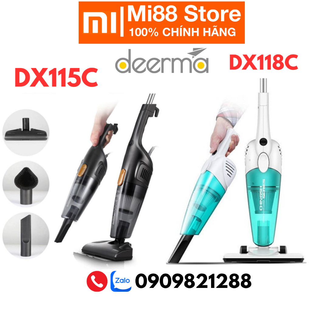 Máy Hút Bụi Cầm Tay Deerma Vacuum Cleaner DX118C (Xanh) / DX115C ( Đen) Chính Hãng