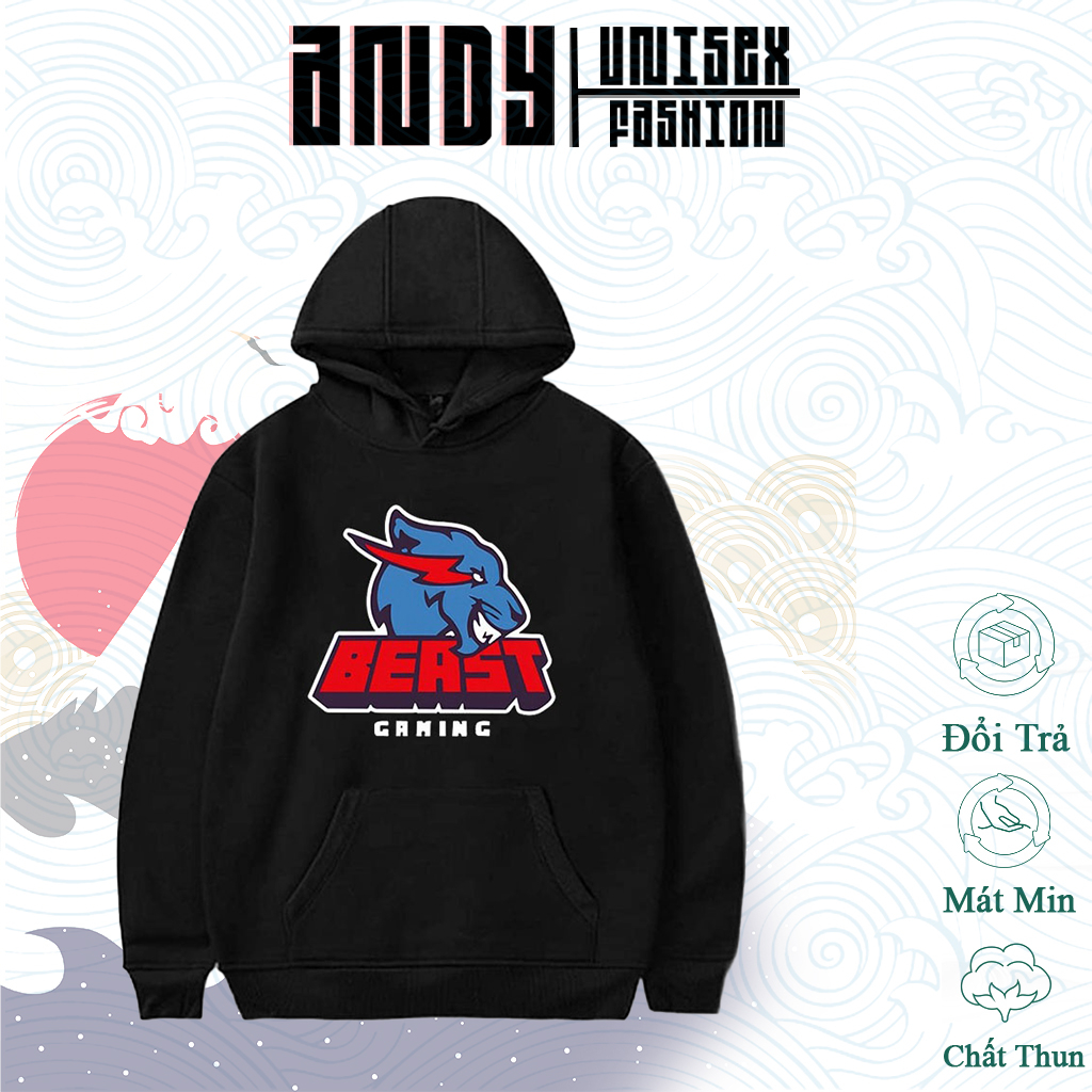 Áo hoodie in hình Mr Beast dành cho các fan, Áo in hình YouTube Mr Beast chất nỉ bông dày dặn hình in sắc nét