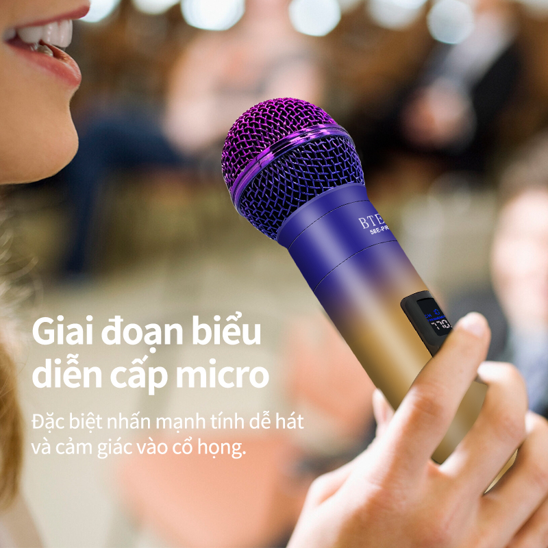 Bộ Micro Karaoke Không Dây Chuyên Nghiệp Chất Lượng Cao Micro đôi Hát Chuyên Dành Cho Mọi Loa Kéo, Âm Ly Hát Nhẹ Và Êm
