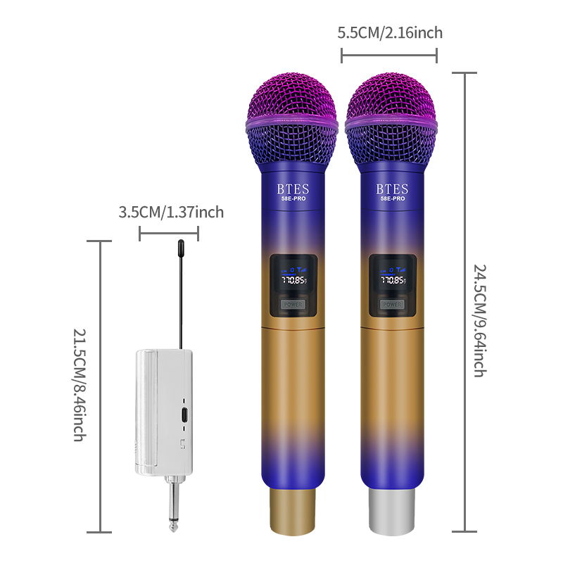 Bộ Micro Karaoke Không Dây Chuyên Nghiệp Chất Lượng Cao Micro đôi Hát Chuyên Dành Cho Mọi Loa Kéo, Âm Ly Hát Nhẹ Và Êm