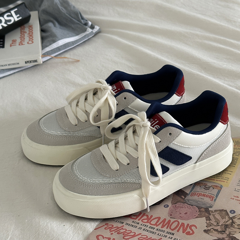 Giày thể thao nữ basic Giày nữ đi học giày vải vanvas phối da lộn màu xám hàng loại 1 FULLBOX giấy gói Kichi Shoes