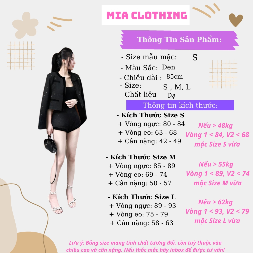 Set dạ tiểu thư thiết kế áo tay dài sang chảnh set đồ nữ đi chơi cá tính Miaclothing S46