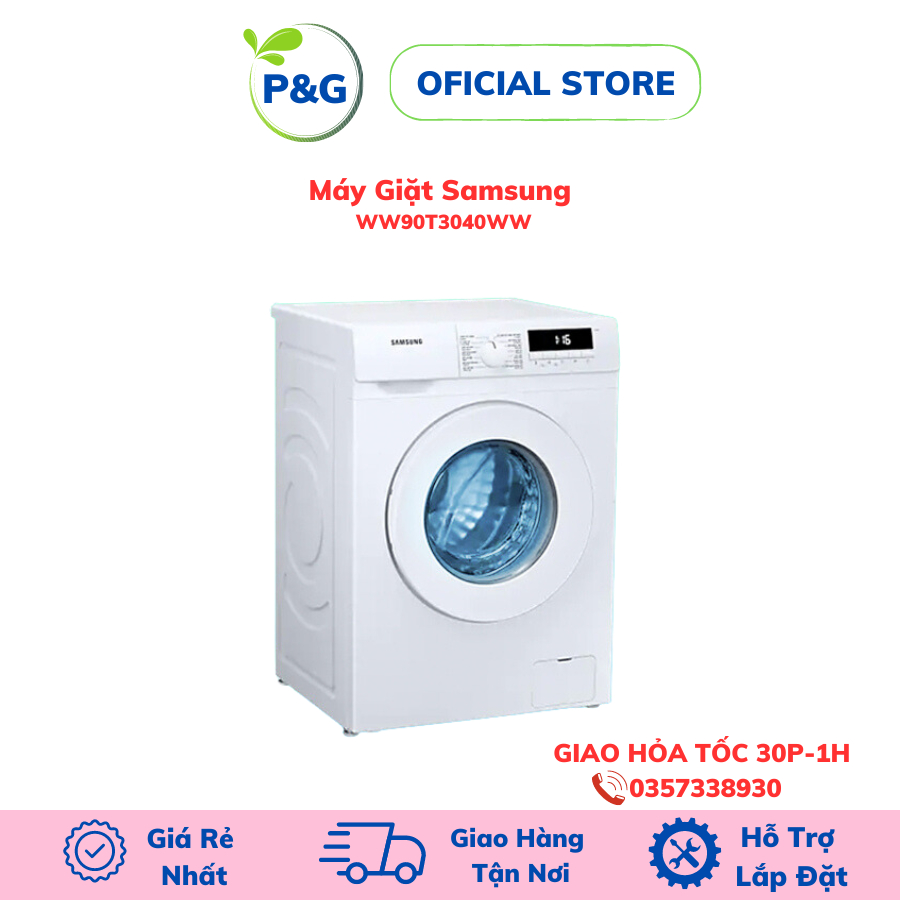 Máy giặt Samsung cửa trước Digital Inverter 9kg - WW90T3040WW - Bảo hành chính hãng, miễn phí lắp đặt