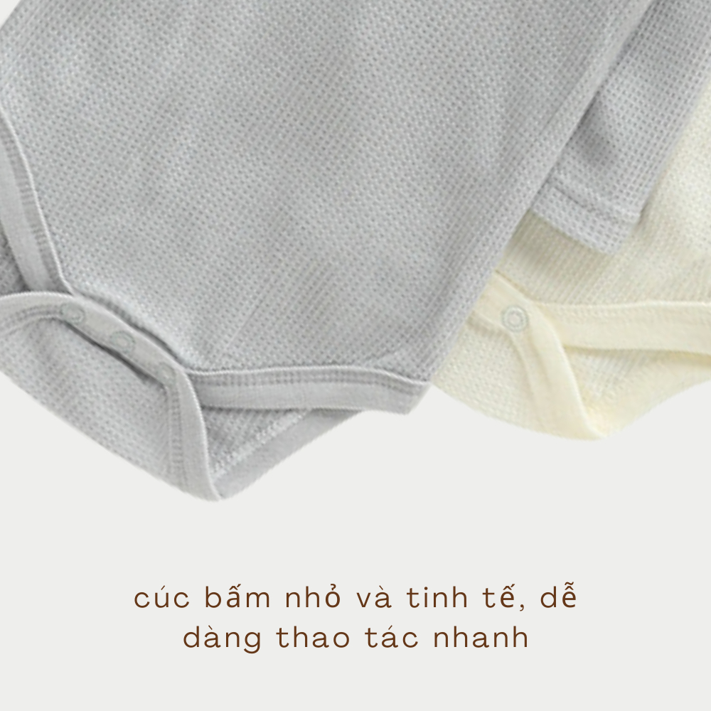 Body chip dài tay cho bé chất cotton mềm mát, bodysuit size từ 0-9 tháng BDT06