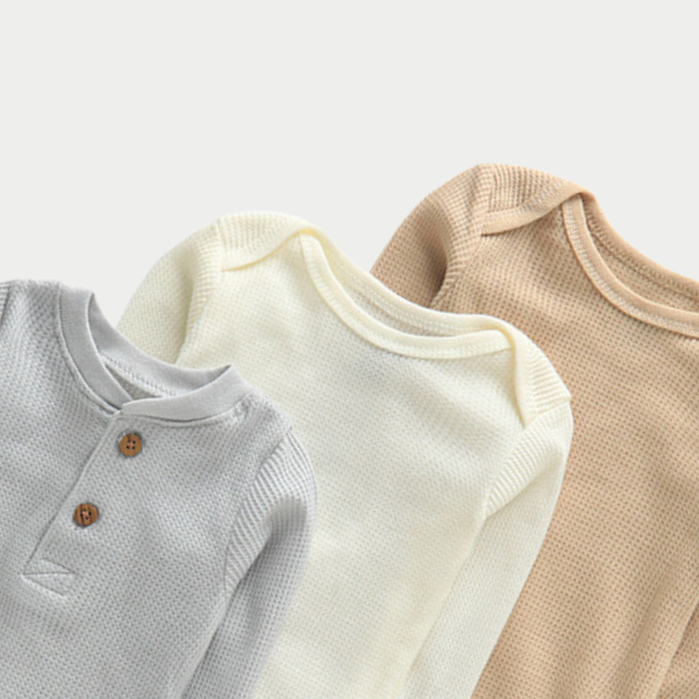 Body chip dài tay cho bé chất cotton mềm mát, bodysuit size từ 0-9 tháng BDT06