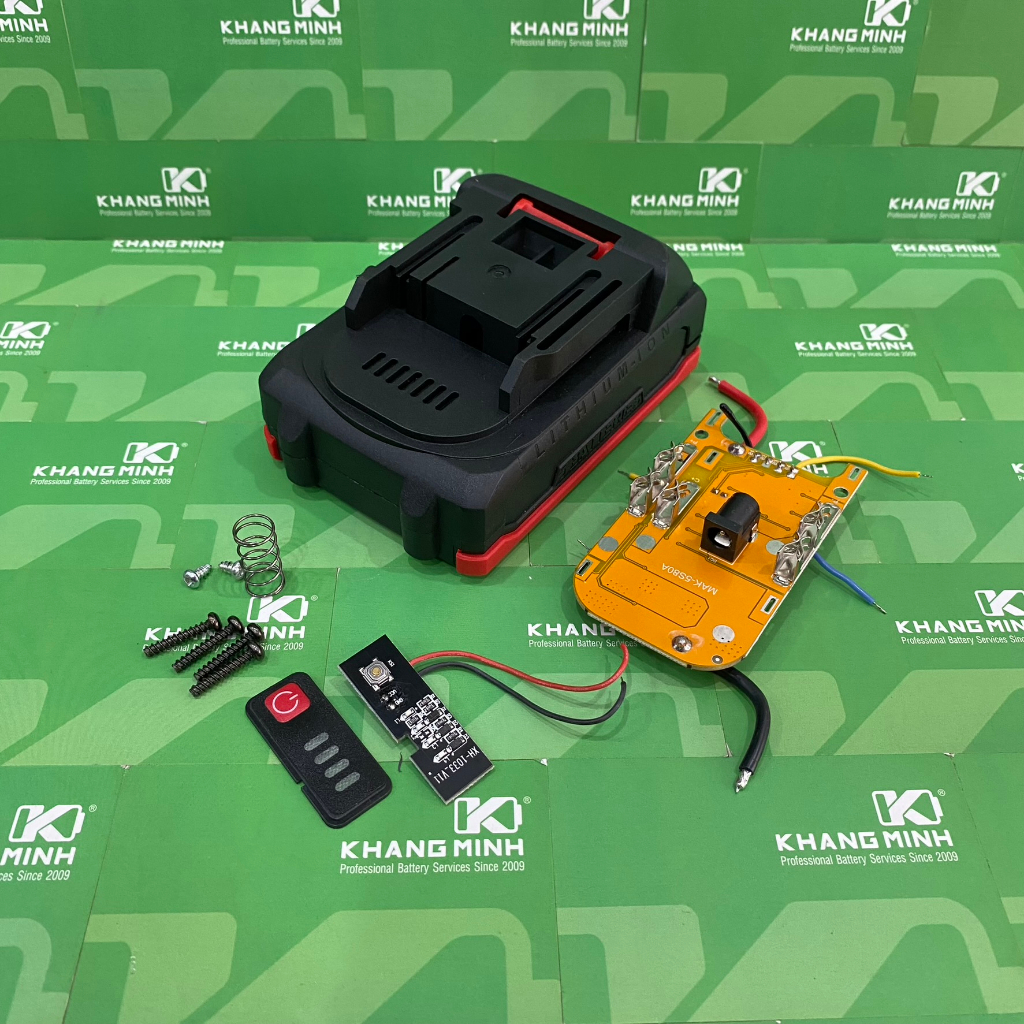 Vỏ mạch pin Makita adaptor Led  new 18V - 21V, 5S - 1P lắp 1 hàng - 5 cell