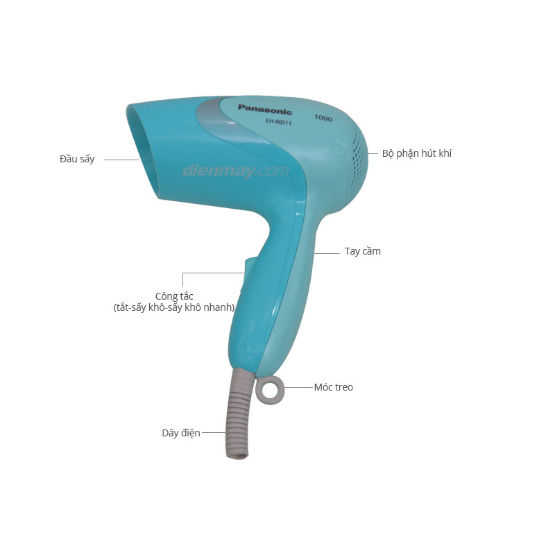 Máy sấy tóc Panasonic EH-ND11-A645 & EH-ND11-W645 nhập Thái Lan, chính hãng, bảo hành 12 tháng