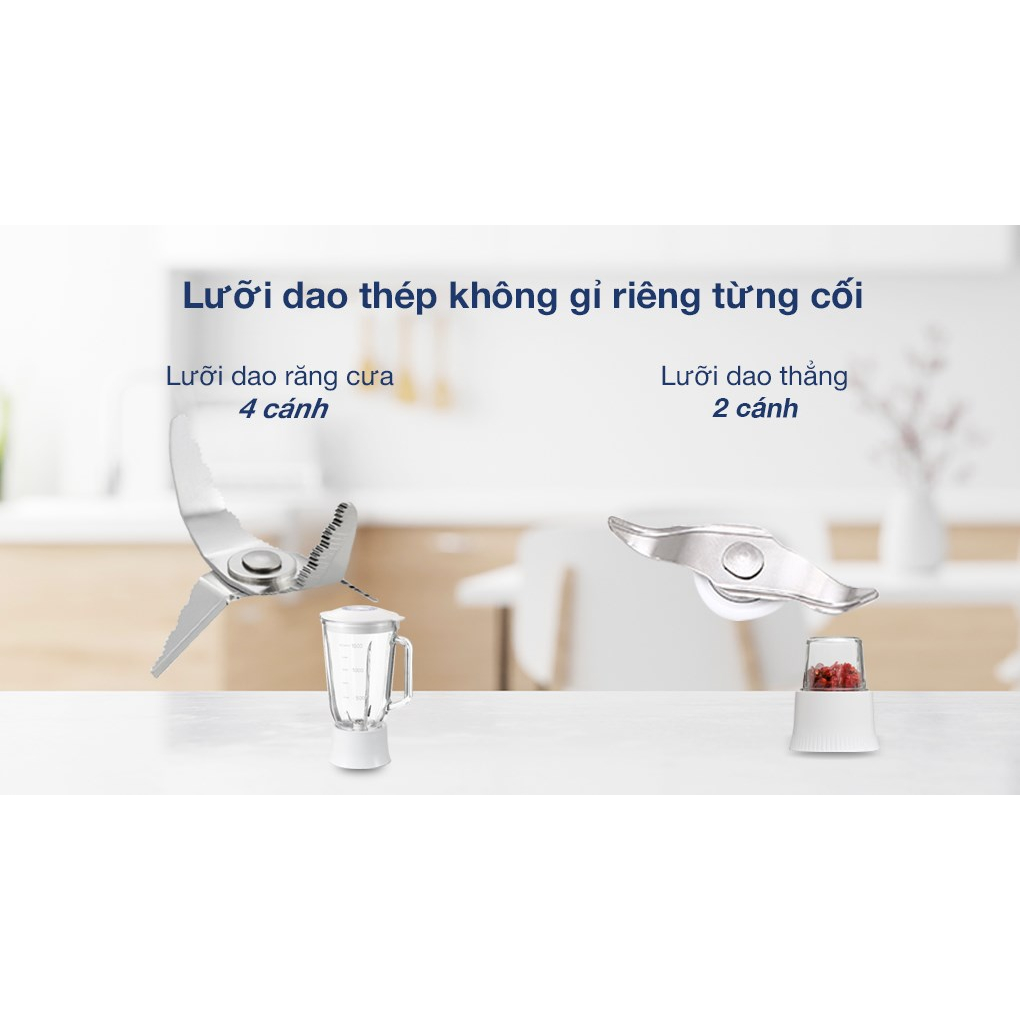 Máy xay sinh tố Panasonic MX-MG5351WRA hai cối thủy tinh, xay được đá lạnh, chính hãng, bảo hành 12 tháng