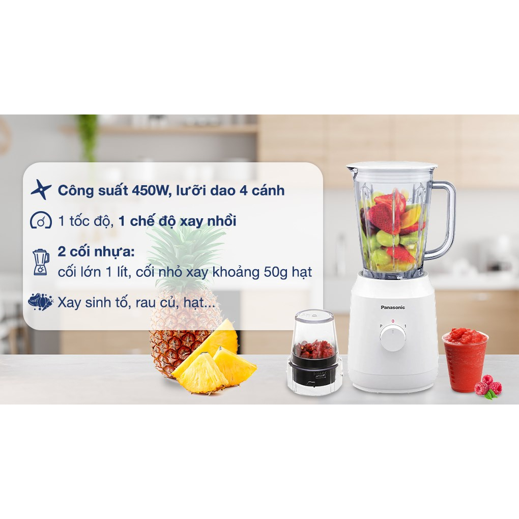 Máy xay sinh tố Panasonic MX-EX1011WRA hai cối, chính hãng, bảo hành 12 tháng