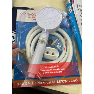 Vòi sen tắm tăng áp - nhựa trắng cứng cáp, sang trọng, xịn, bền