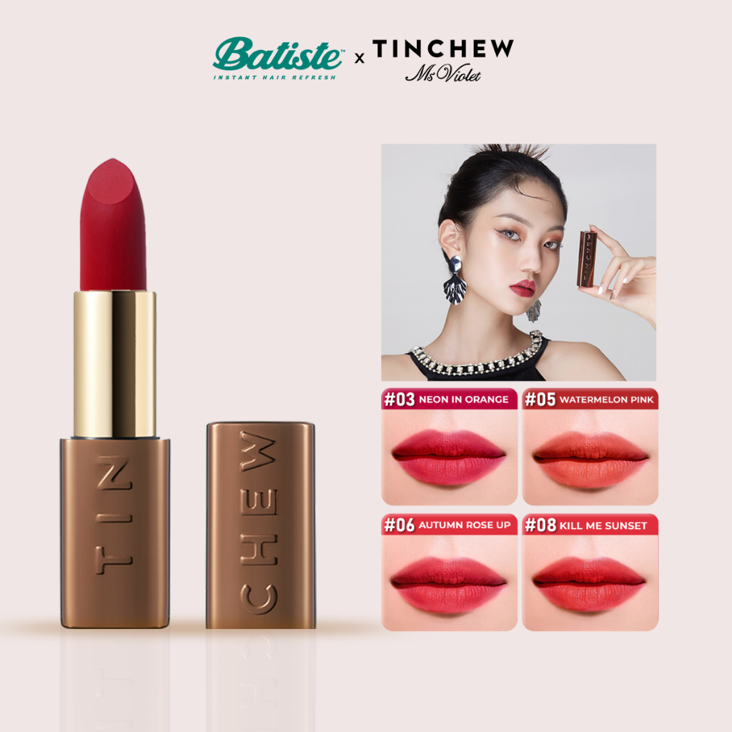 Son Thỏi Lì Cao Cấp Hàn Quốc Tinchew Lip Color Stick 3.5g - 4 Màu