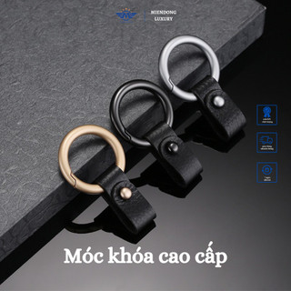 Móc khoá ô tô xe máy cao cấp MIENDONG móc khoá treo đai nịt da thật mẫu 2