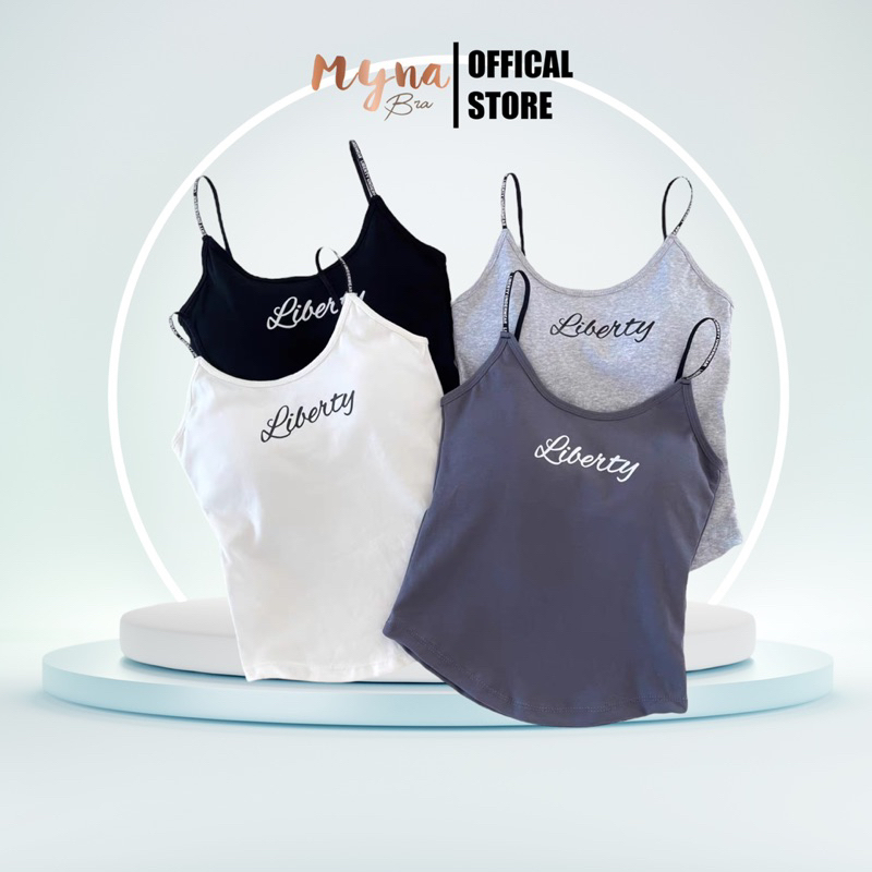 Áo bra 2 dây, áo 2 dây Myna Bra chất cotton có sẵn đệm ngực Bra3639