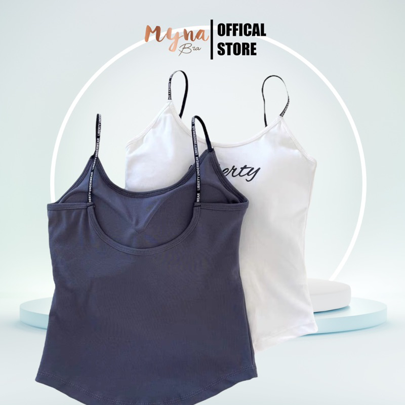 Áo bra 2 dây, áo 2 dây Myna Bra chất cotton có sẵn đệm ngực Bra3639