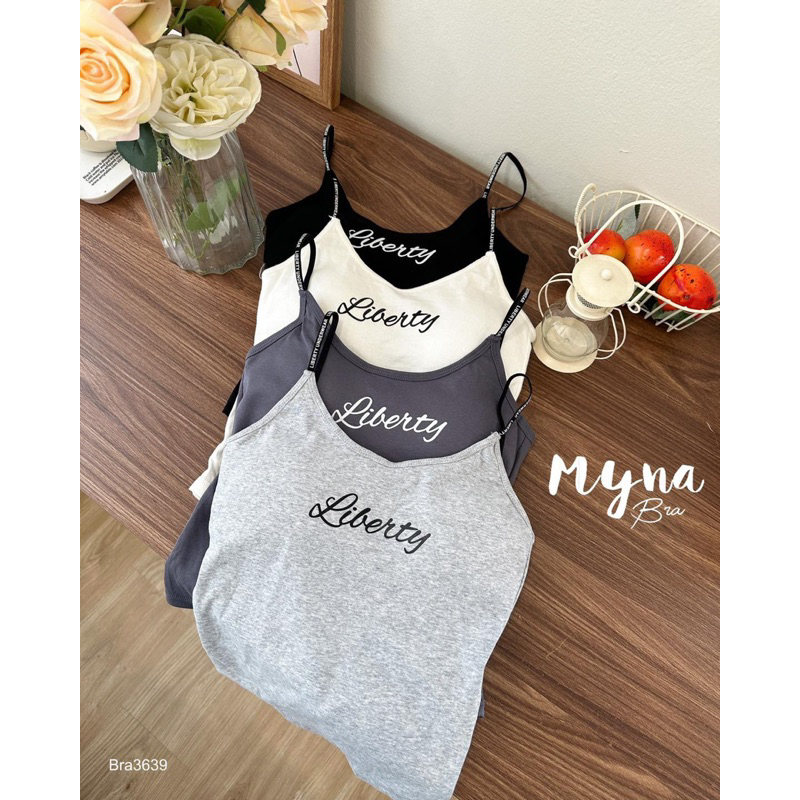 Áo bra 2 dây, áo 2 dây Myna Bra chất cotton có sẵn đệm ngực Bra3639