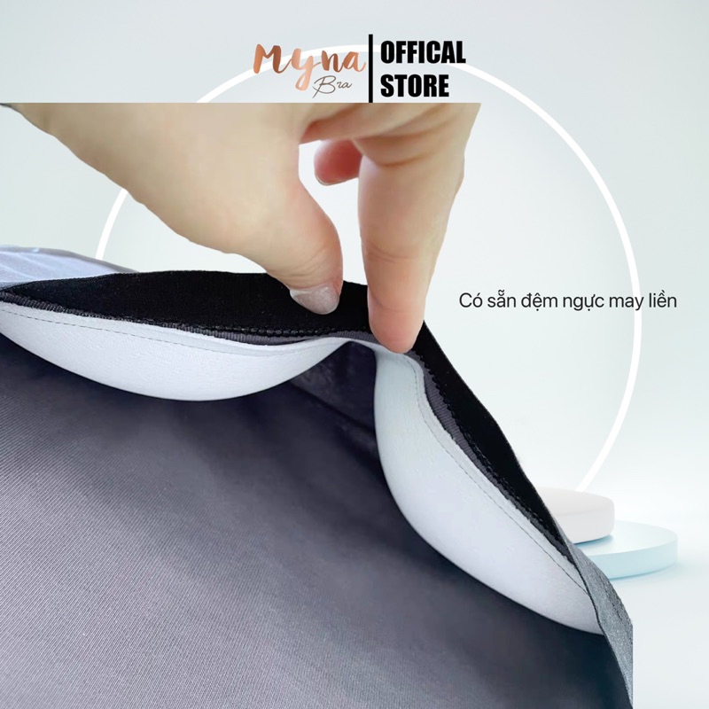 Áo bra 2 dây, áo 2 dây Myna Bra chất cotton có sẵn đệm ngực Bra3639