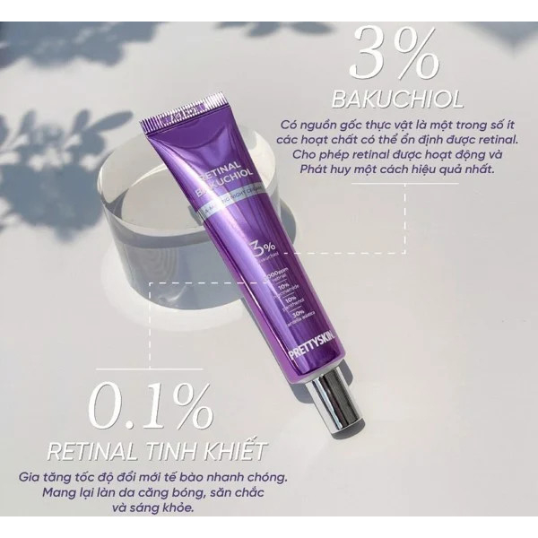 Retinal Bakuchiol Prettyskin 30ml Tái Tạo Da,Se Khít Lỗ Chân Lông,Sáng Da-Ngừa Lão Hóa