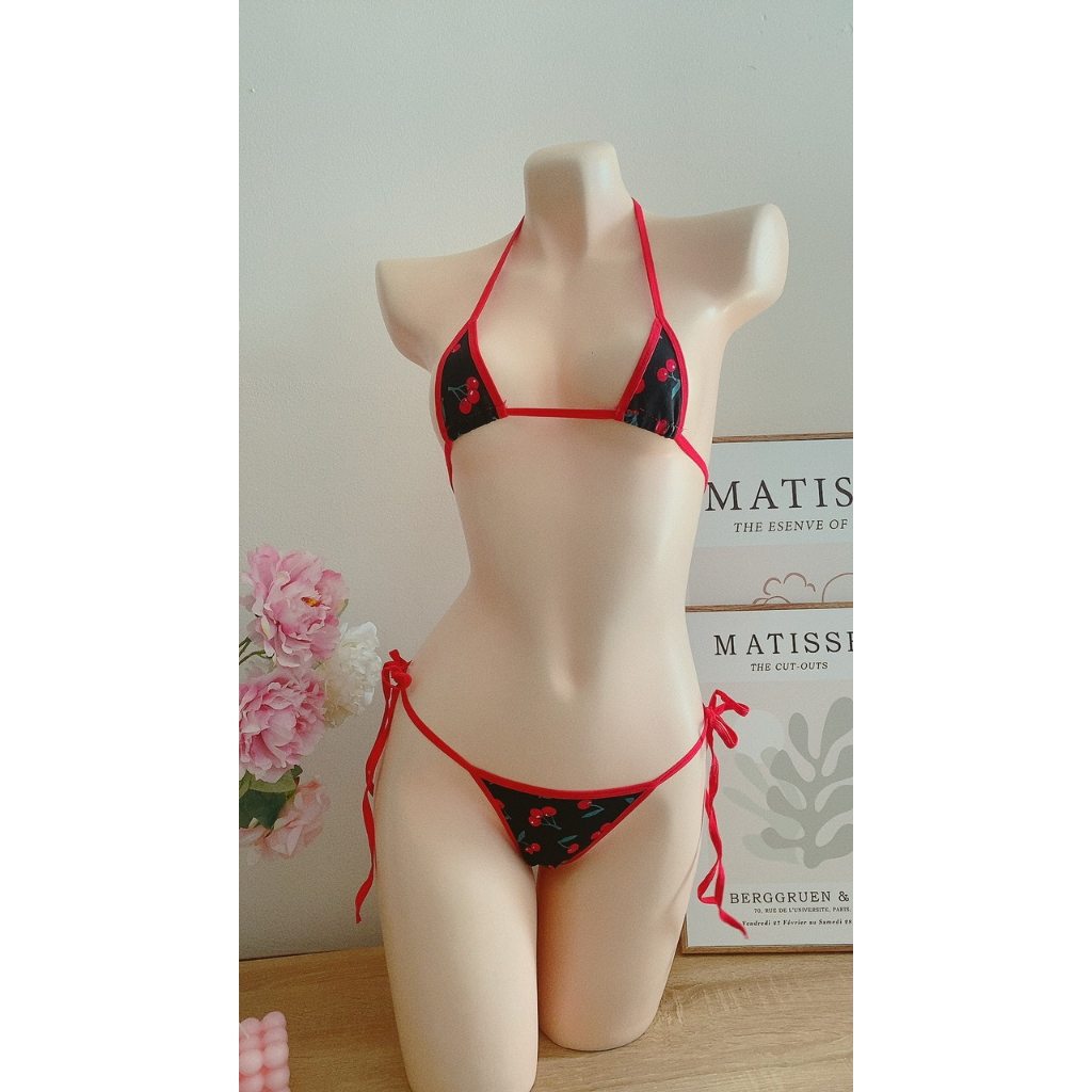 BK029 Bộ đồ lót lọt khe bikini hai mảnh bốc lửa vải lụa mềm - KELLY WANG