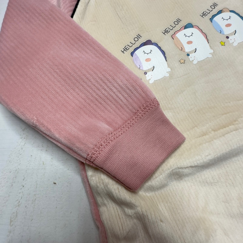 Bộ nhung cho bé trai và bé gái lót lông nhung cao cấp hàng Quảng Châu