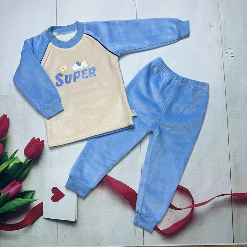 Bộ nhung cho bé trai và bé gái lót lông nhung cao cấp hàng Quảng Châu