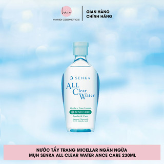 Nước tẩy trang Micellar Ngăn Ngừa Mụn Senka All Clear Water Ance Care 230ml