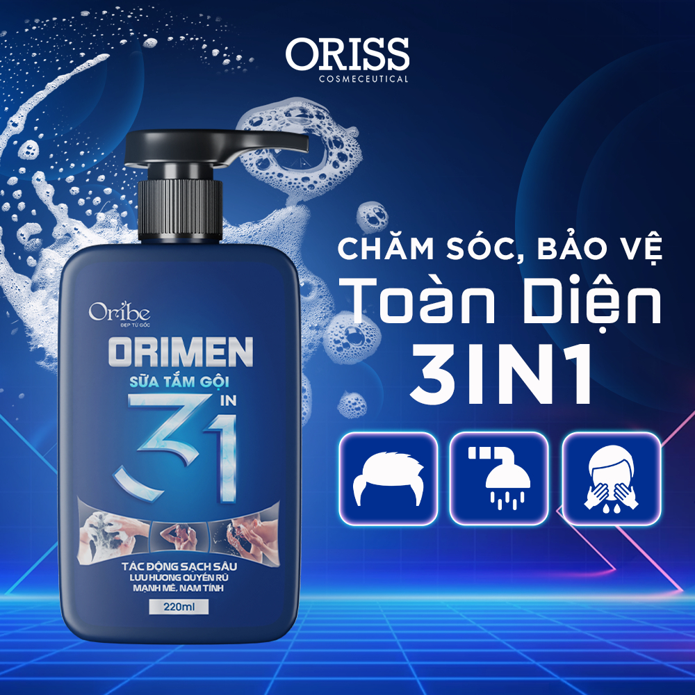 Sữa Tắm Gội Hương Nước Hoa Cao Cấp 3 in 1 Orimen Oribe 220ml