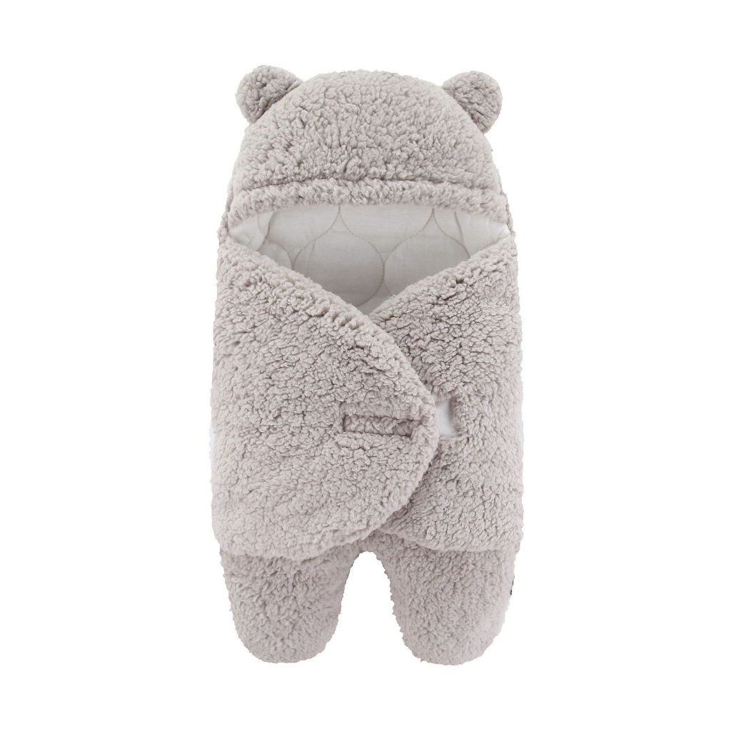 Túi ngủ mùa đông, Chăn ủ bông sơ sinh lông cừu mịn có chân cho bé trai bé gái