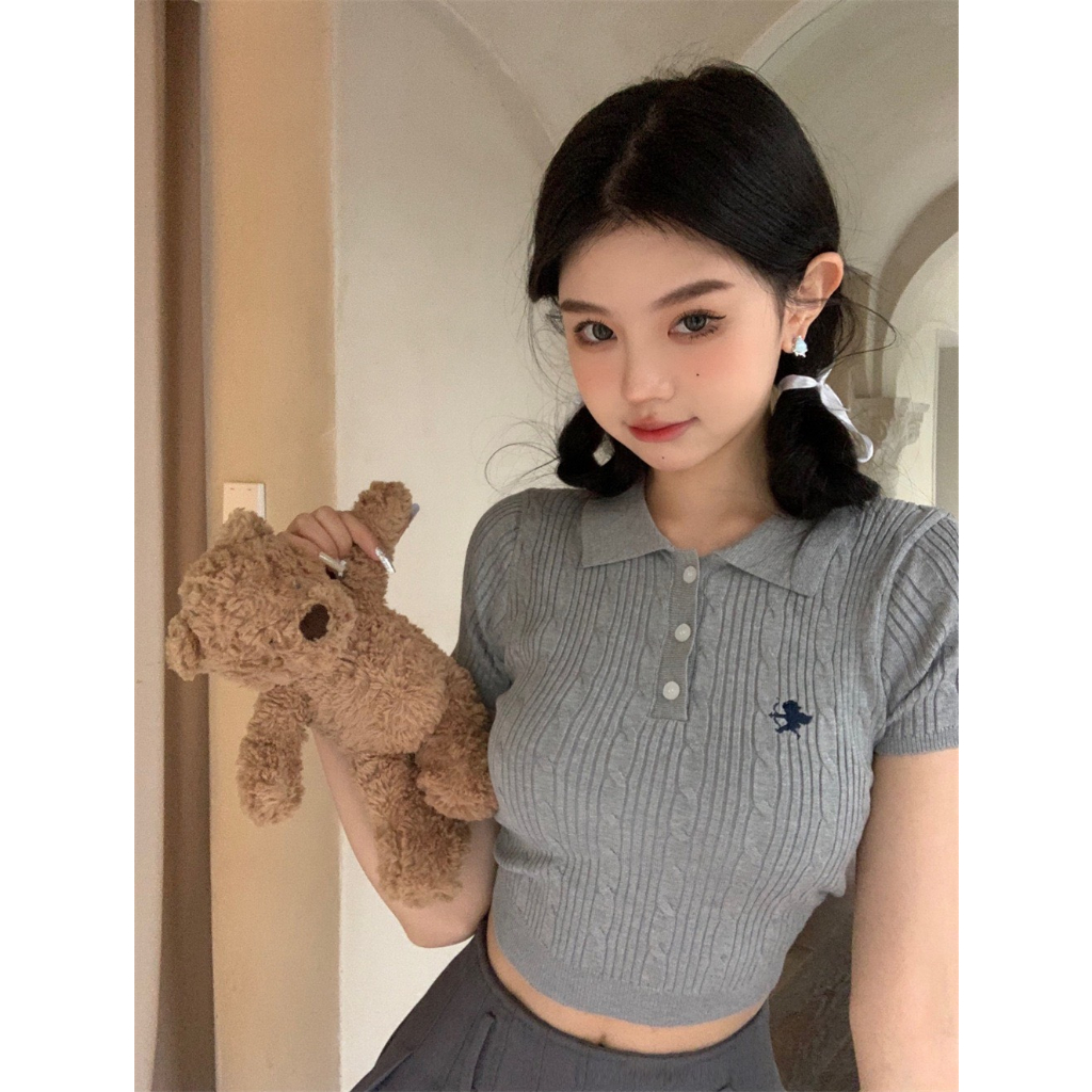 Áo len dệt kim dáng ôm cộc tay - Retrostyle - Aolenpolotheu32158_P11K7