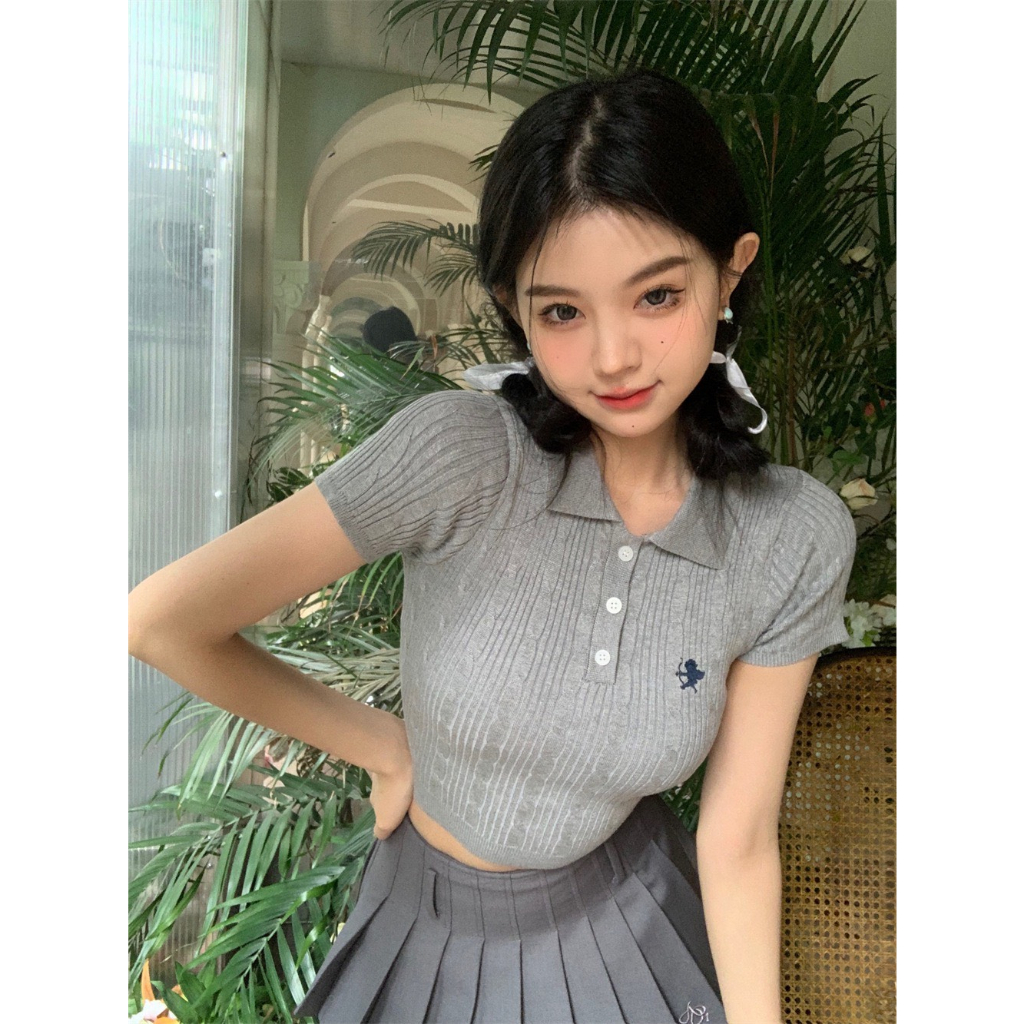 Áo len dệt kim dáng ôm cộc tay - Retrostyle - Aolenpolotheu32158_P11K7