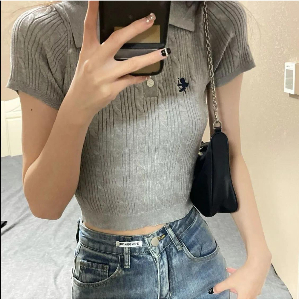 Áo len dệt kim dáng ôm cộc tay - Retrostyle - Aolenpolotheu32158_P11K7