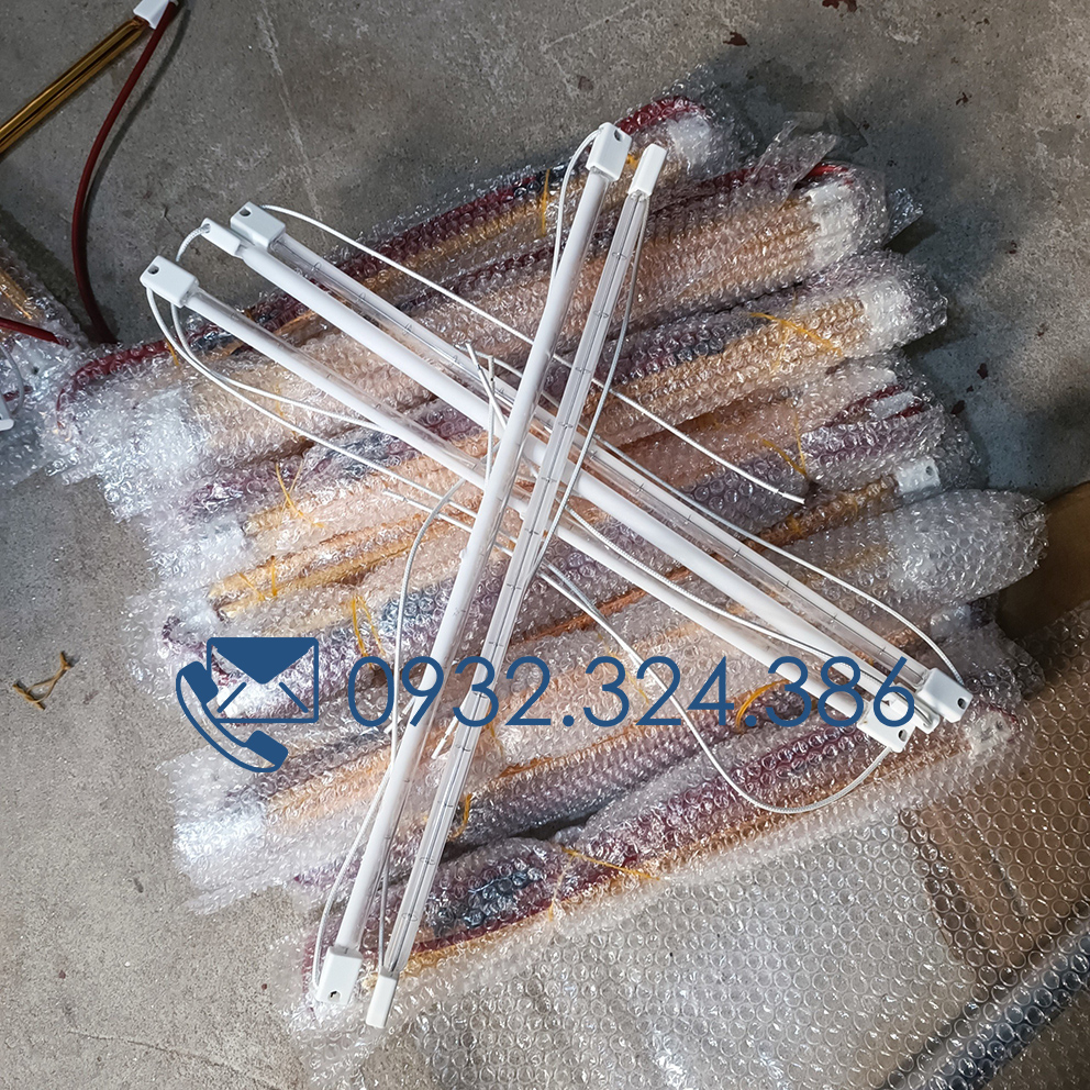 Bóng đèn sấy hồng ngoại dài 35cm và 40cm công suất 1200w phủ kẽm 1/2 bóng