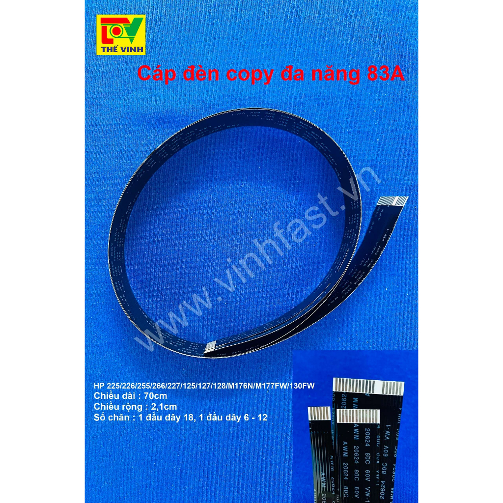 CÁP ĐÈN COPY SCAN 83A , HP 125 - 127 - M128FN M176N M177FW 130FW