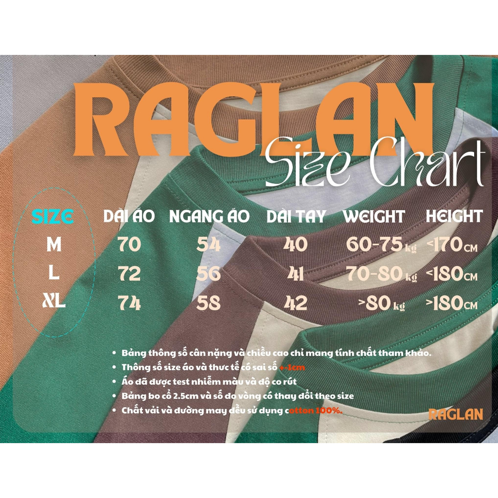 Áo Thun RAGLAG trơn Cotton 100%, 250gsm Dày Dặn tiêu chuẩn local brand